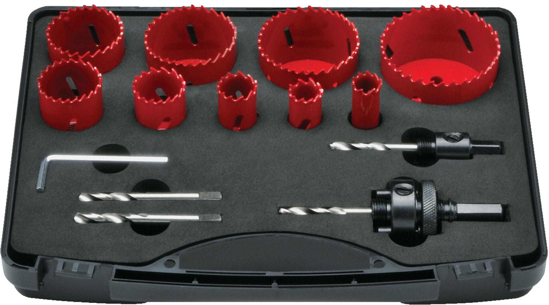 FORMAT Lochsägen-Set HSS Bi M42 16-67mm mit Zubehör FORMAT Lochsägen-Set HSS Bi M42 16-67mm mit Zubehör