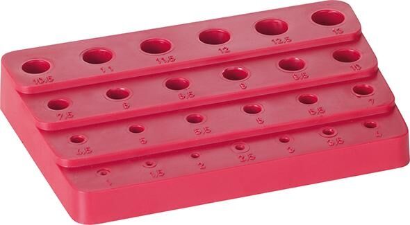 Kunststoffständer leer 1 - 5,0 mm 0,1 mm steigend