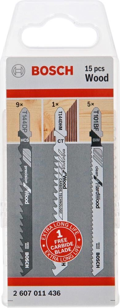 BOSCH Sägeblatt-Set Holz 14 + 1 tlg