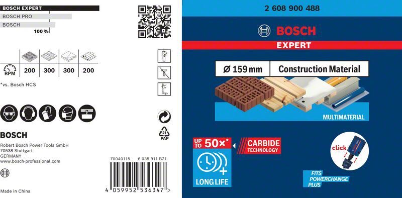 BOSCH Lochsäge EXPERT ConstructionMat 159mm