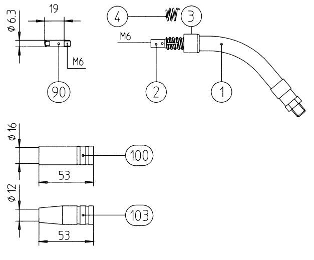 MIG/MAG-Schweißbrenner MB15AK mitSchlauchp. 4M MIG/MAG-Schweißbrenner MB15AK mitSchlauchp. 4M