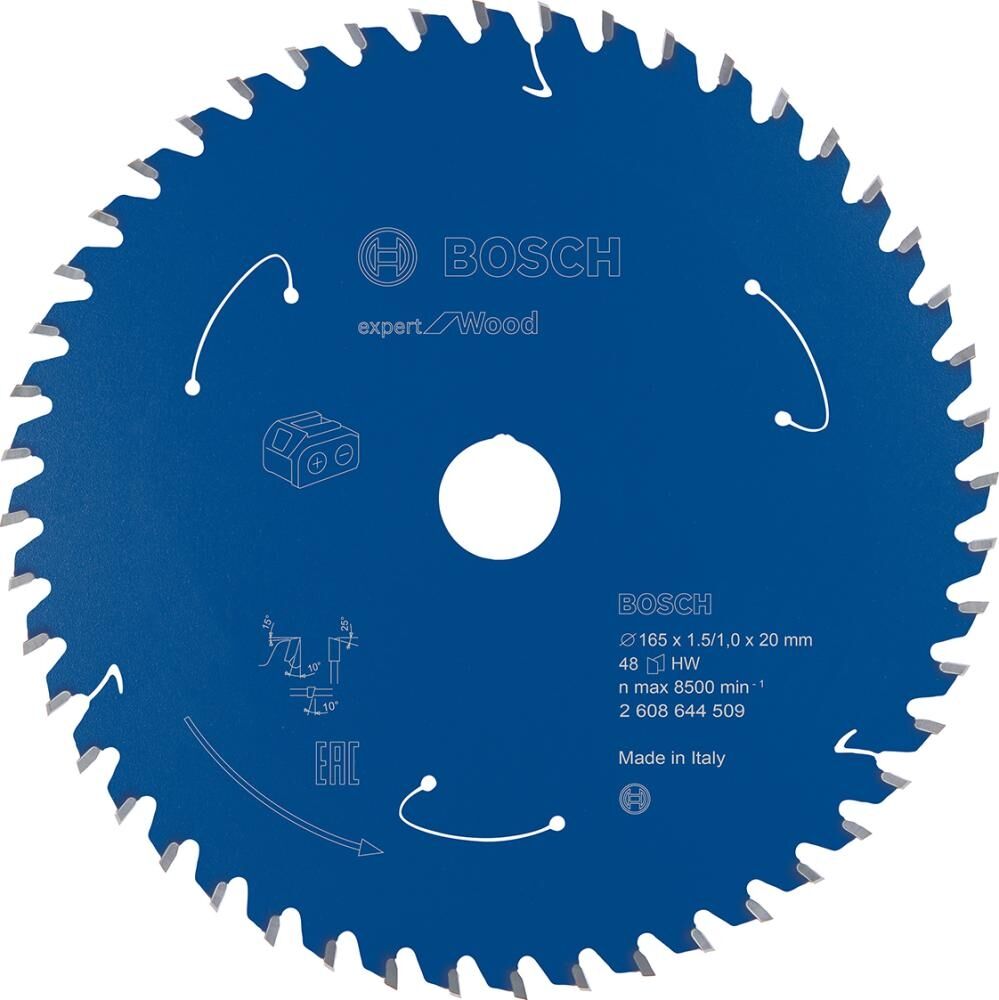 BOSCH HM Kreissägeblatt 165x1.5/1x20 Z 48