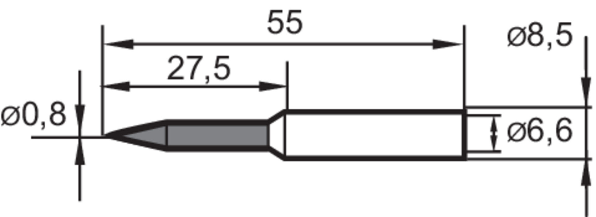 ERSA Lötspitze Bleistiftspitz 0,8mm Verlängerung SB ERSA Lötspitze Bleistiftspitz 0,8mm Verlängerung SB