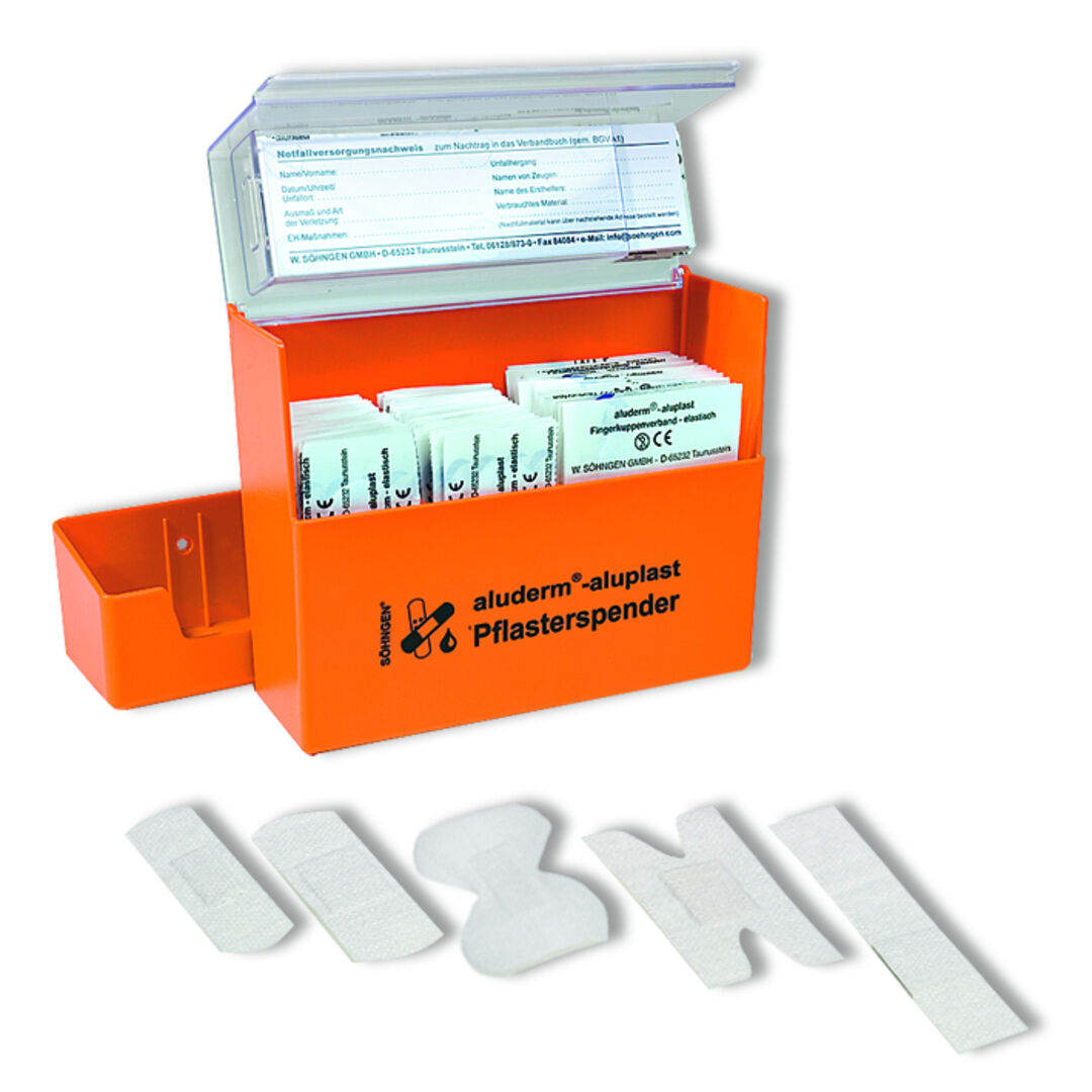 SÖHNGEN PFLASTERSPENDER ALUDERM- ALUPLAST ORANGE SÖHNGEN PFLASTERSPENDER ALUDERM- ALUPLAST ORANGE