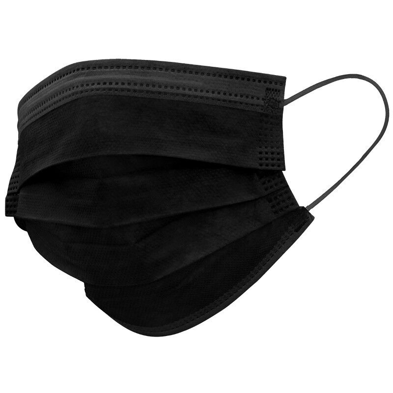 SIEGMUND CARE Einwegmaske 3-lagig Typ II R, CE, 17,5 x 9,5 cm, schwarz