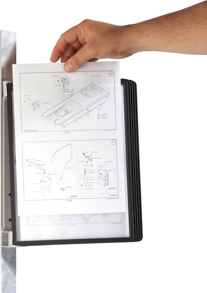 DURABLE Sichttafelwandhalter VARIO MAGNET WALL 5 591401 gr +5Tafeln sw DURABLE Sichttafelwandhalter VARIO MAGNET WALL 5 591401 gr +5Tafeln sw